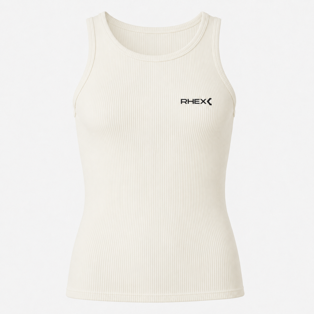 RHEX Ivory Ribbed Tank